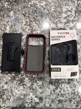 EUC IPhone 17 Pro Max Maverick Series Magenta/Black Case Plum Color
